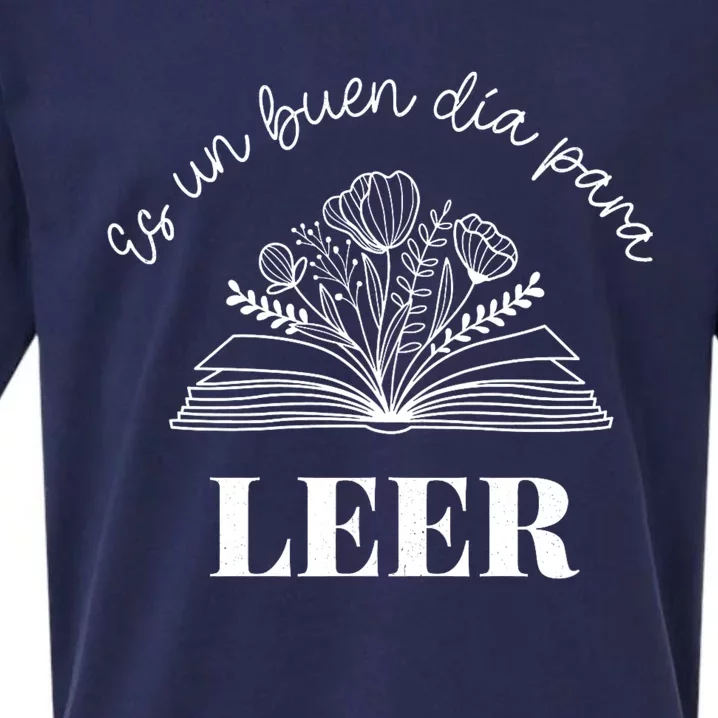 Maestra Es Un Buen Dia Para Leer Spanish Book Lover Bibliote Sueded Cloud Jersey T-Shirt