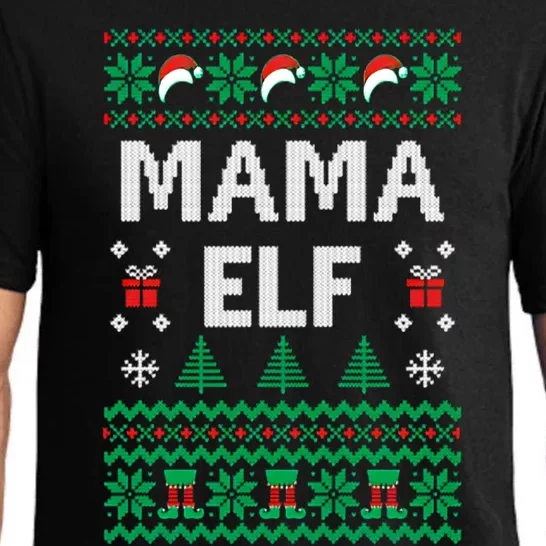 Mama Elf Ugly Christmas Pajama Set