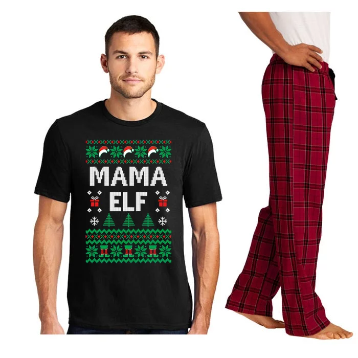 Mama Elf Ugly Christmas Pajama Set