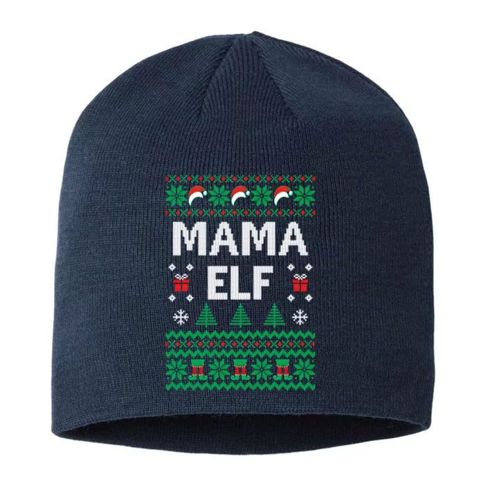 Mama Elf Ugly Christmas 8 1/2in Sustainable Knit Beanie