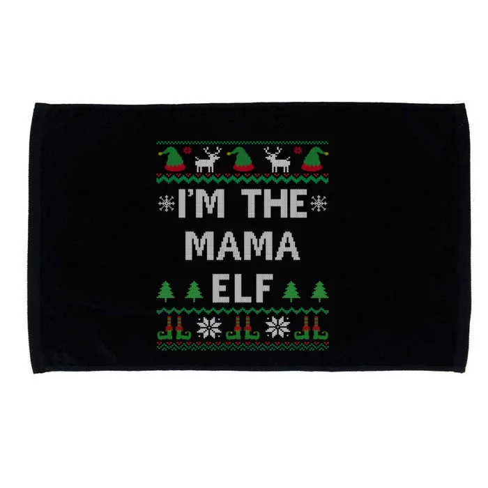 Mama Elf Ugly Christmas Mom Mother Great Gift Microfiber Hand Towel