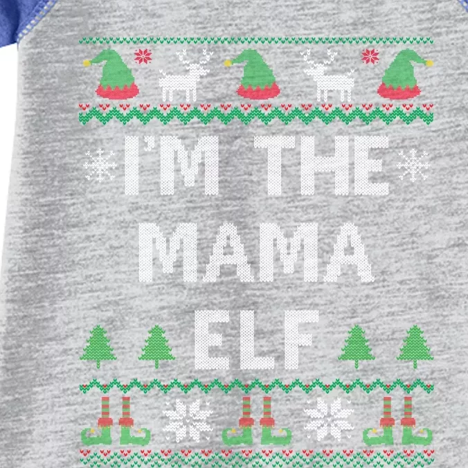 Mama Elf Ugly Christmas Mom Mother Great Gift Infant Baby Jersey Bodysuit