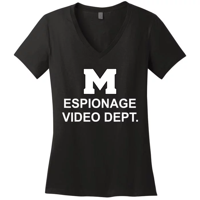 M Espionage Video Dept Women's V-Neck T-Shirt