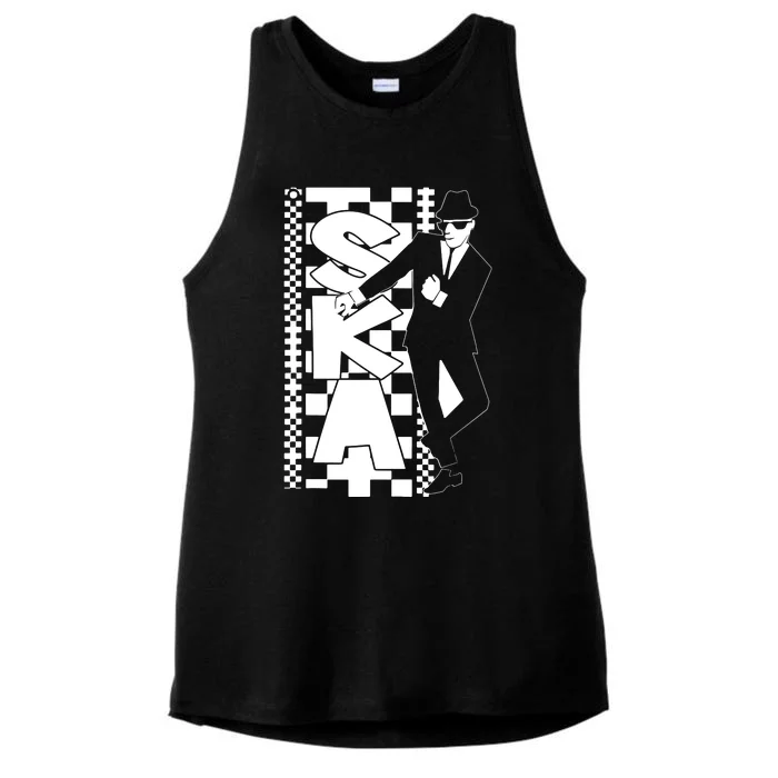 Music Es Vida Ska Reggae Ladies Tri-Blend Wicking Tank