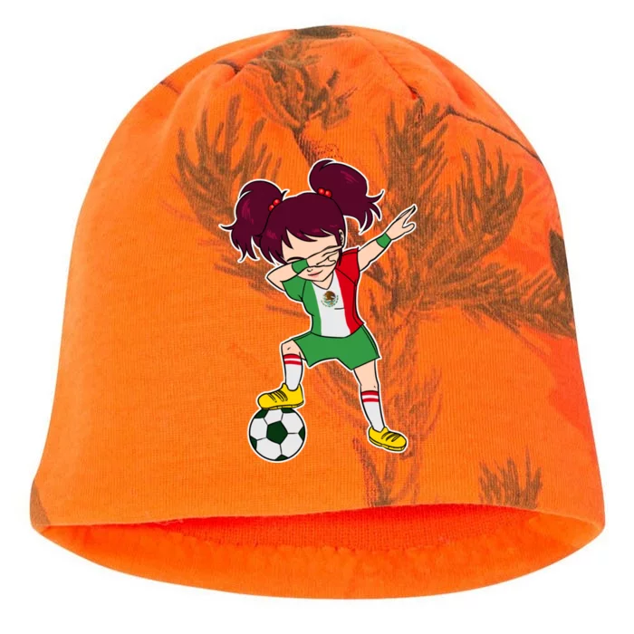 Mexican Dabbing Soccer Gril Mexico Kati - Camo Knit Beanie