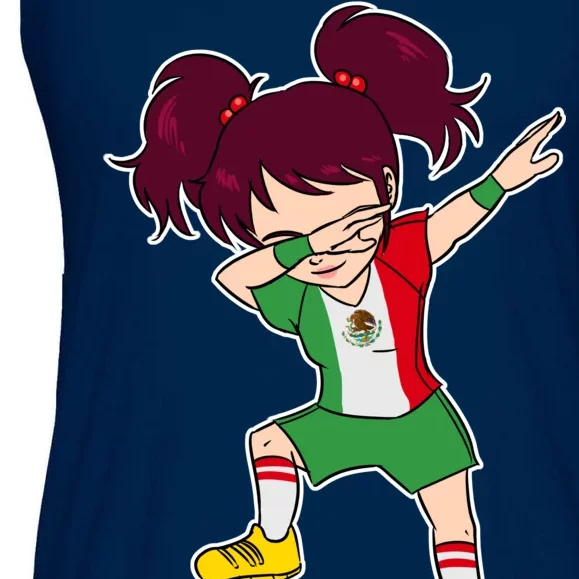 Mexican Dabbing Soccer Gril Mexico Ladies Essential Flowy Tank