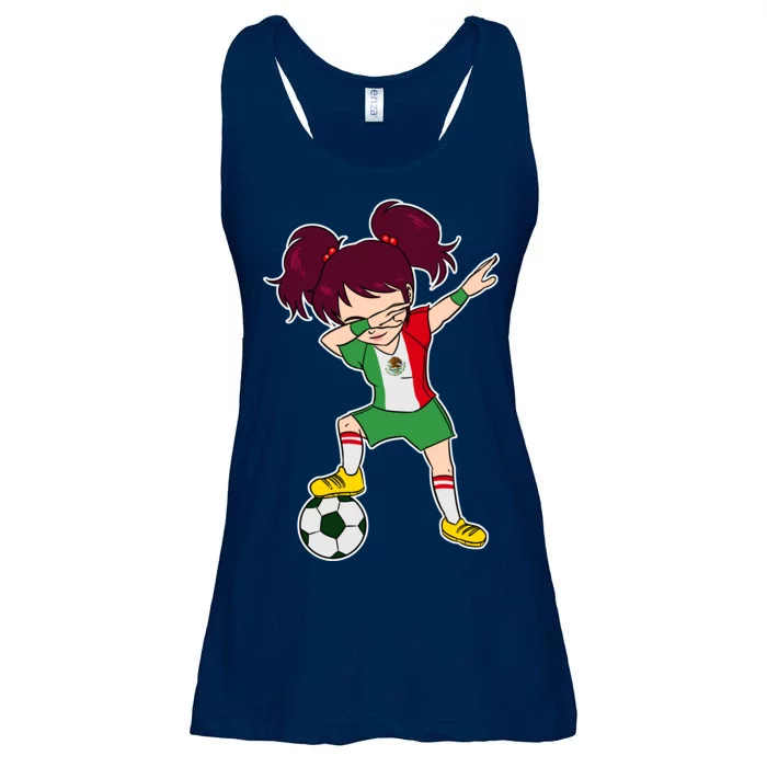 Mexican Dabbing Soccer Gril Mexico Ladies Essential Flowy Tank