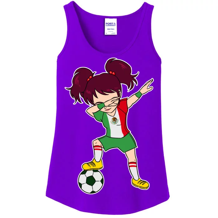 Mexican Dabbing Soccer Gril Mexico Ladies Essential Tank