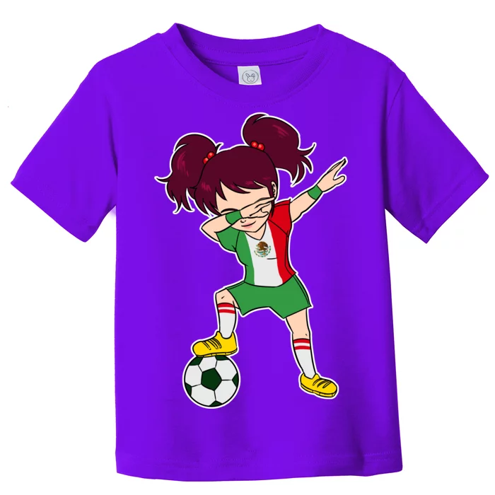 Mexican Dabbing Soccer Gril Mexico Toddler T-Shirt