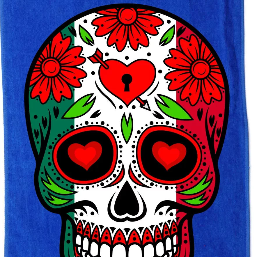 Mexican Sugar Skull Platinum Collection Golf Towel