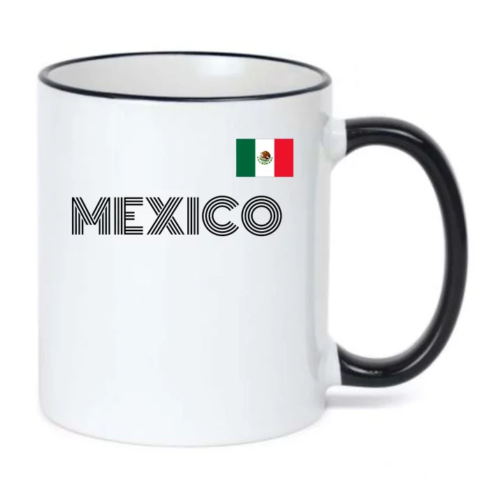 Mexico Country Flag Logo Black Color Changing Mug