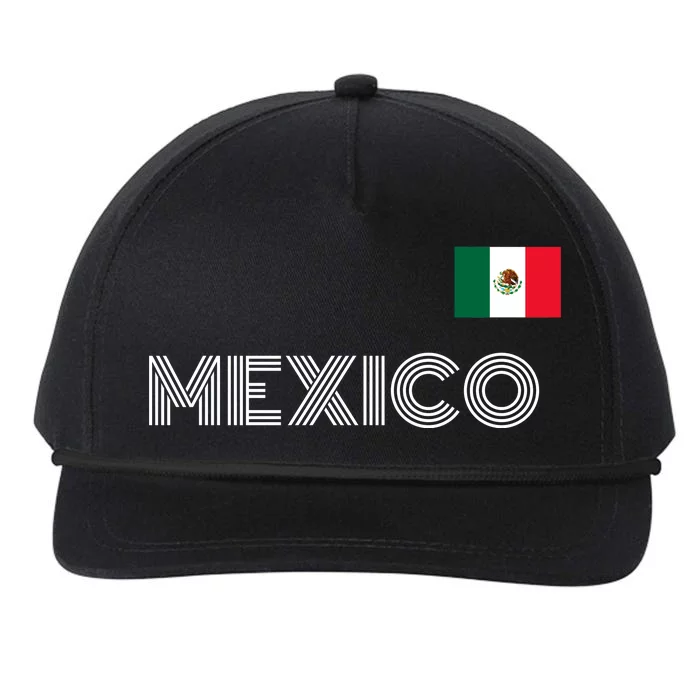 Mexico Country Flag Logo Snapback Five-Panel Rope Hat