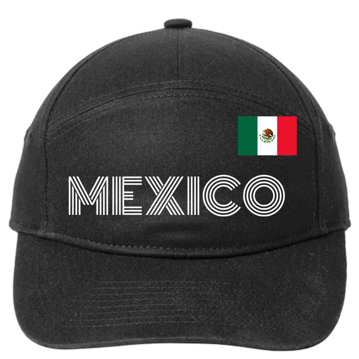 Mexico Country Flag Logo 7-Panel Snapback Hat