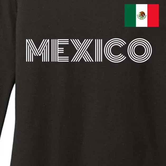 Mexico Country Flag Logo Womens CVC Long Sleeve Shirt