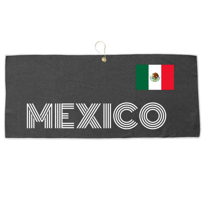 Mexico Country Flag Logo Large Microfiber Waffle Golf Towel