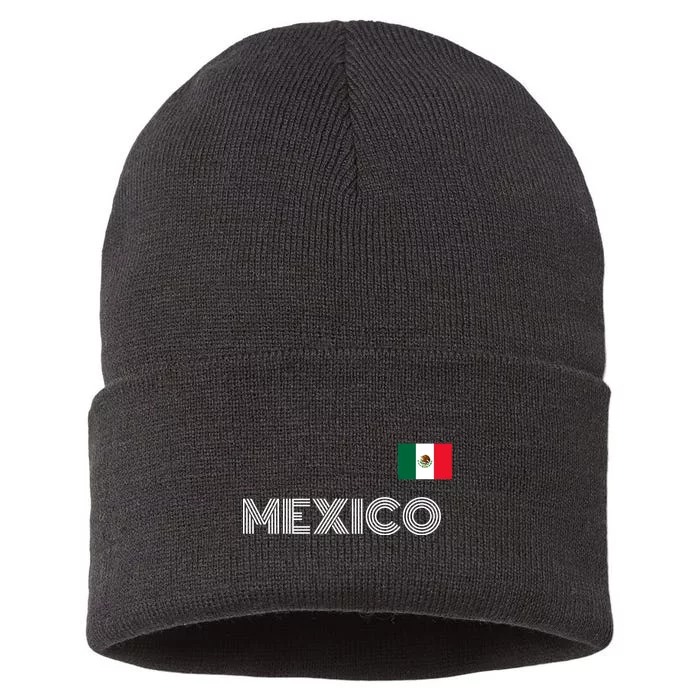 Mexico Country Flag Logo Sustainable Knit Beanie