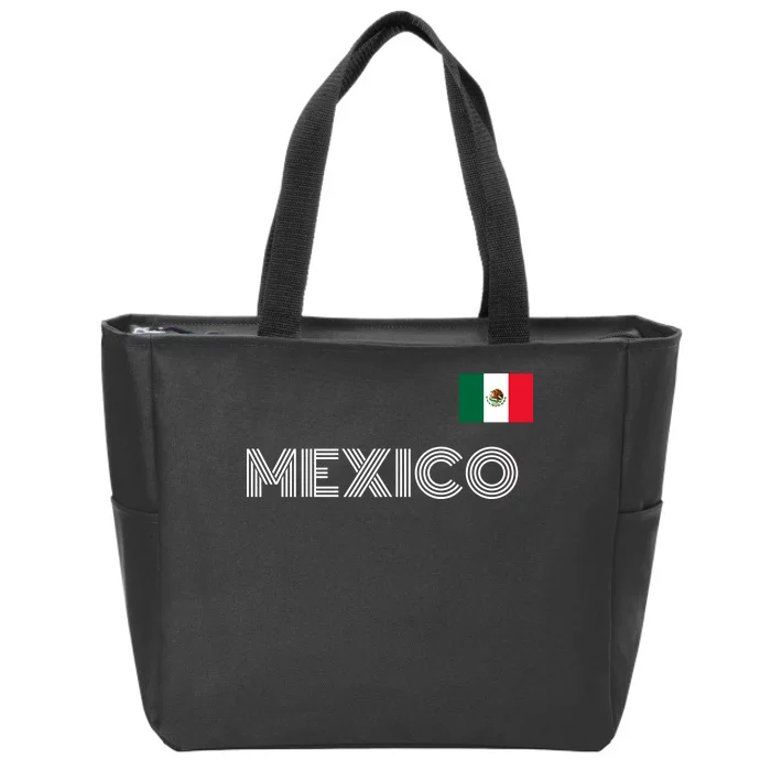 Mexico Country Flag Logo Zip Tote Bag