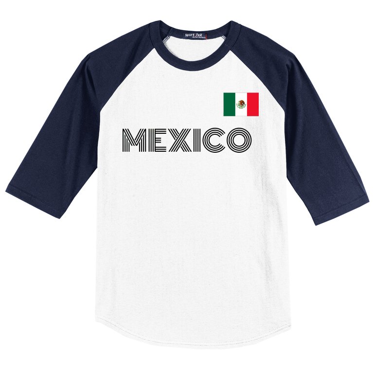 Mexico Country Flag Logo Baseball Sleeve Shirt