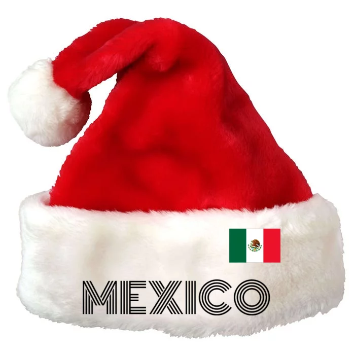 Mexico Country Flag Logo Premium Christmas Santa Hat