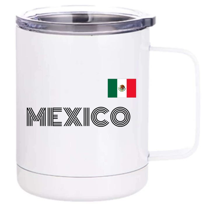 Mexico Country Flag Logo Front & Back 12oz Stainless Steel Tumbler Cup