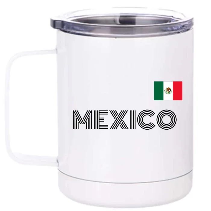 Mexico Country Flag Logo Front & Back 12oz Stainless Steel Tumbler Cup