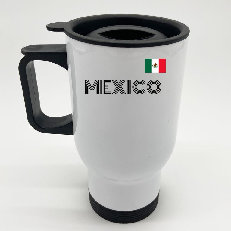 Mexico Country Flag Logo Stainless Steel Travel Mug