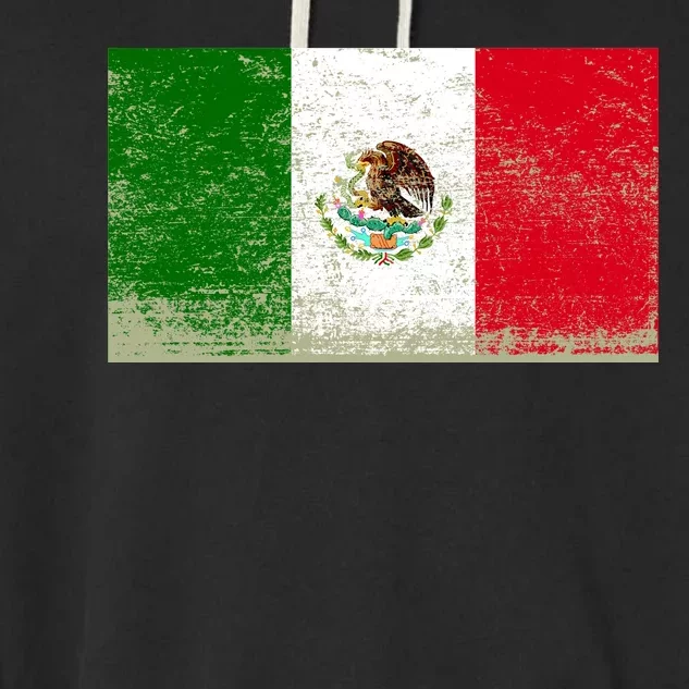 Mexico Flag Grunge Garment-Dyed Fleece Hoodie