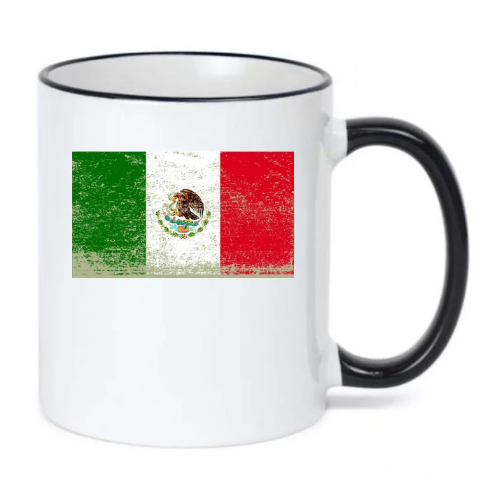 Mexico Flag Grunge Black Color Changing Mug