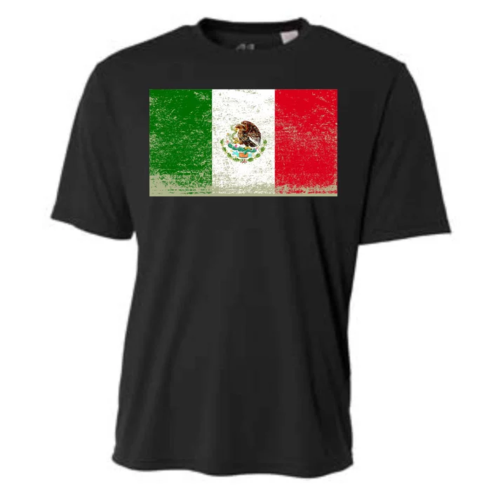 Mexico Flag Grunge Cooling Performance Crew T-Shirt