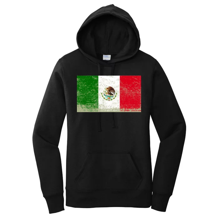 Mexico Flag Grunge Women's Pullover Hoodie