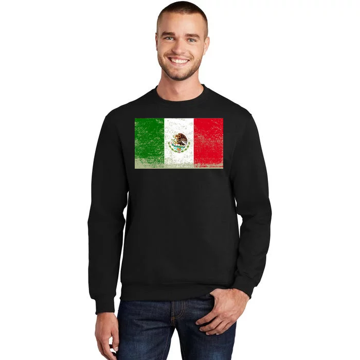 Mexico Flag Grunge Tall Sweatshirt