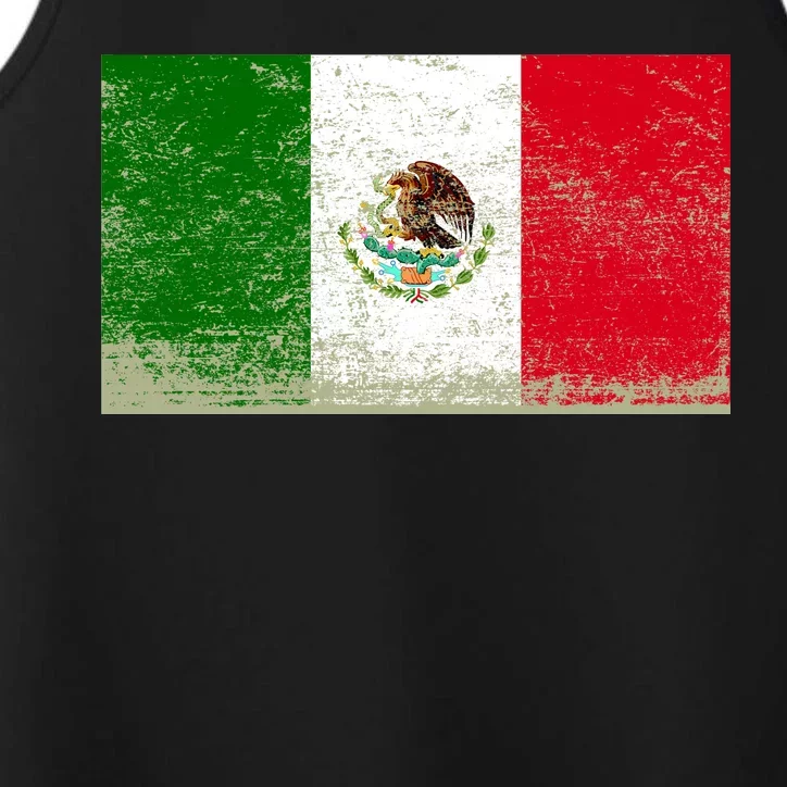 Mexico Flag Grunge Performance Tank