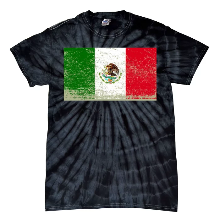 Mexico Flag Grunge Tie-Dye T-Shirt