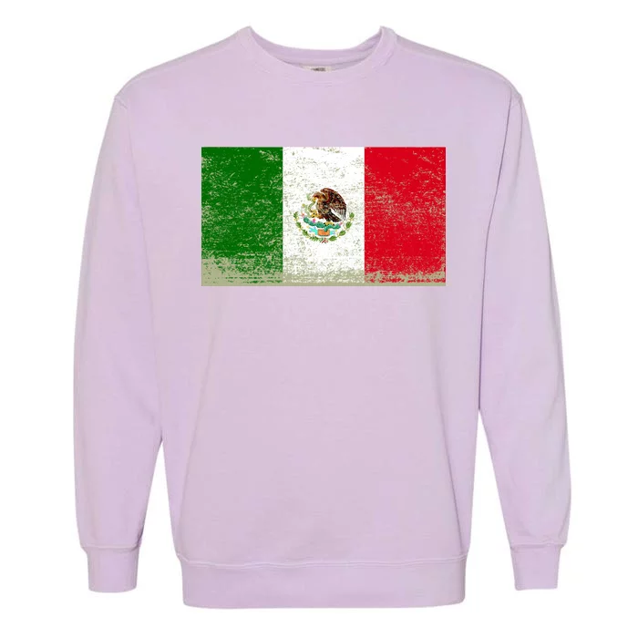 Mexico Flag Grunge Garment-Dyed Sweatshirt