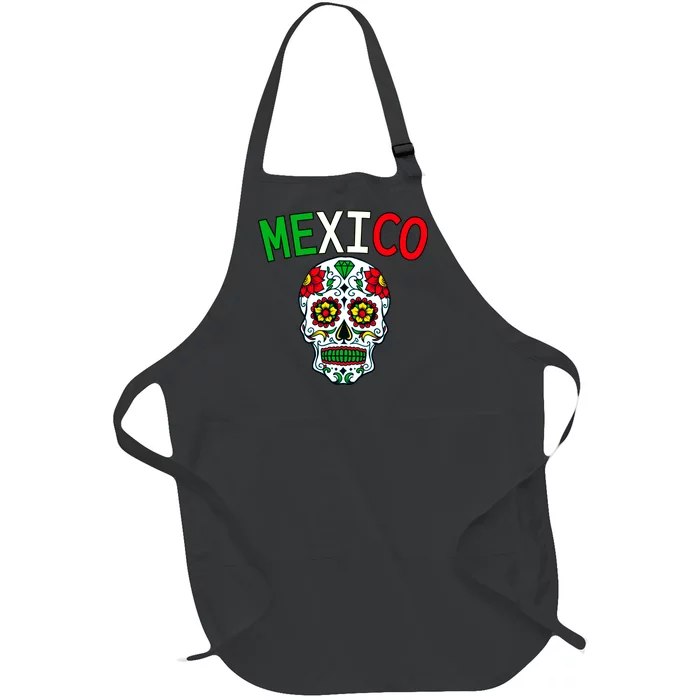 Mexico Skull Full-Length Apron With Pocket