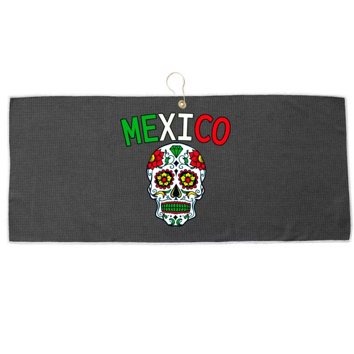 Mexico Skull Large Microfiber Waffle Golf Towel