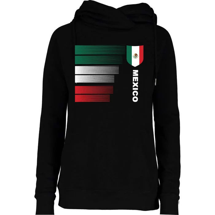 Mexico Soccer Jersey Womens Funnel Neck Pullover Hood