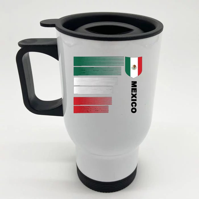 Mexico Soccer Jersey Front & Back Stainless Steel Travel Mug