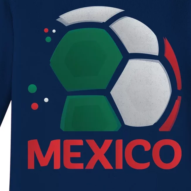 Mexico Soccer Jersey Logo Baby Long Sleeve Bodysuit