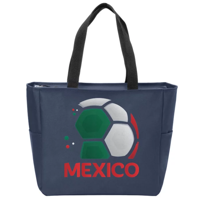 Mexico Soccer Jersey Logo Zip Tote Bag