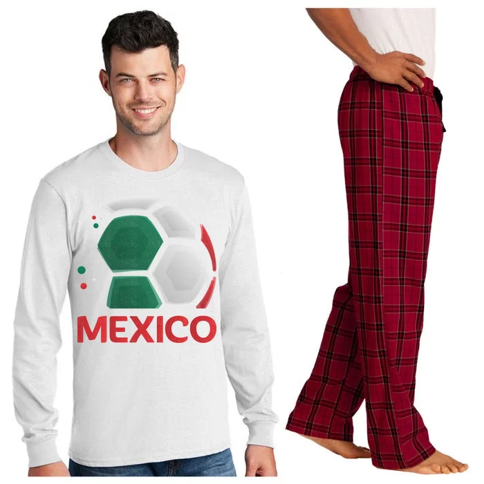 Mexico Soccer Jersey Logo Long Sleeve Pajama Set