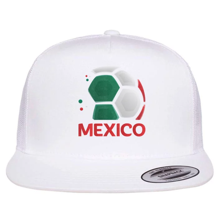 Mexico Soccer Jersey Logo Flat Bill Trucker Hat