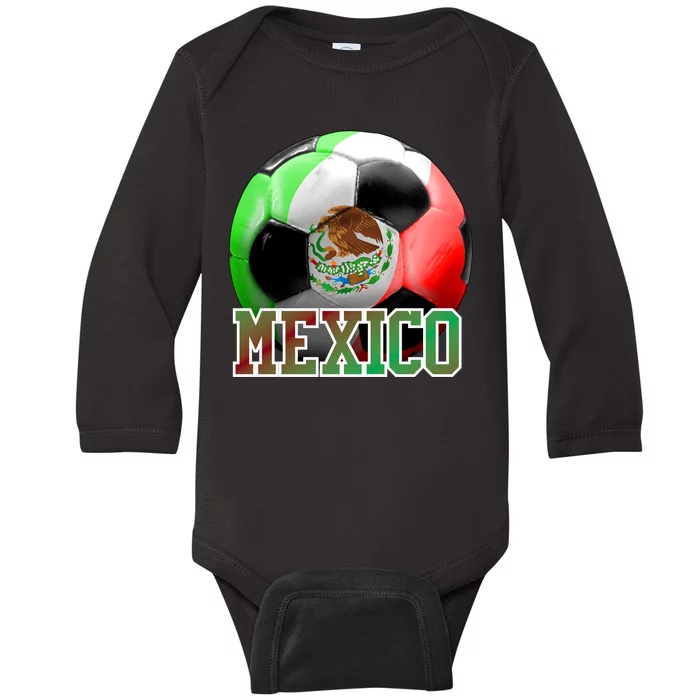 Mexico Soccer Logo Baby Long Sleeve Bodysuit