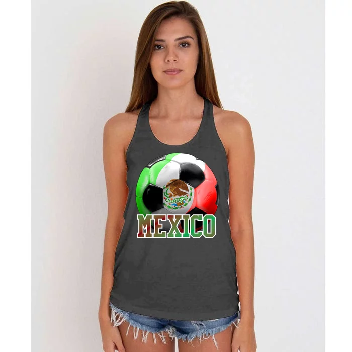 Mexico Soccer Logo Women's Knotted Racerback Tank