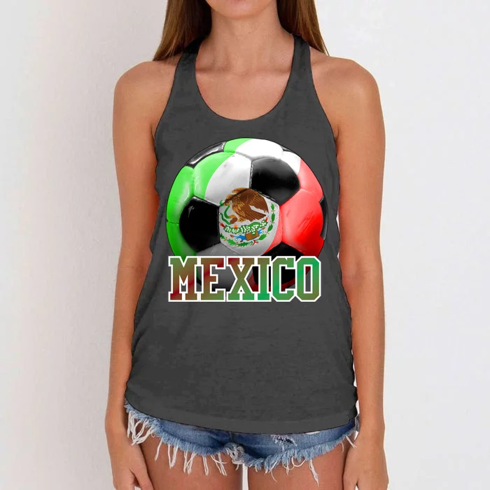 Mexico Soccer Logo Women's Knotted Racerback Tank