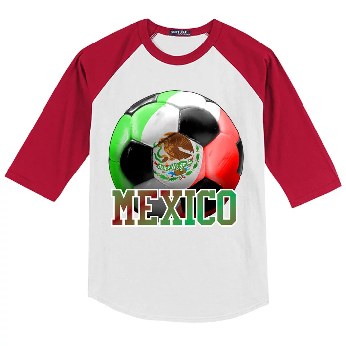 Mexico Soccer Logo Kids Colorblock Raglan Jersey