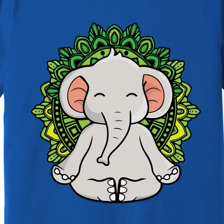 Meditating Elephant Yoga Lover Elephant Cool Gift Premium T-Shirt