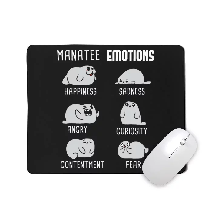 Manatee Emotions Zookeeper Marine Biologist Animal Lover Mousepad