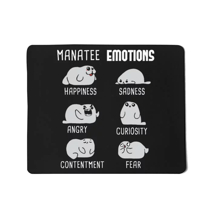 Manatee Emotions Zookeeper Marine Biologist Animal Lover Mousepad