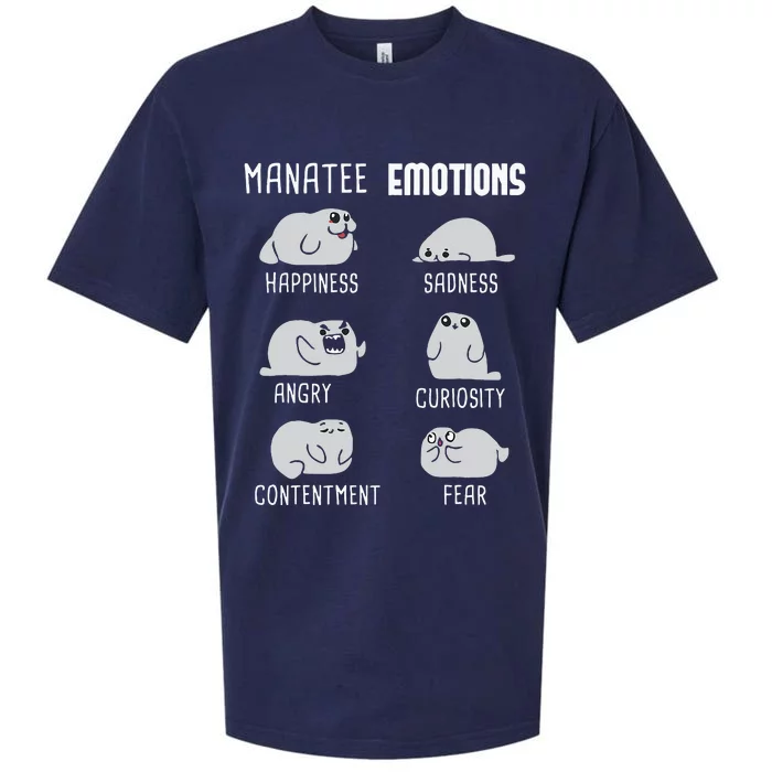 Manatee Emotions Zookeeper Marine Biologist Animal Lover Sueded Cloud Jersey T-Shirt